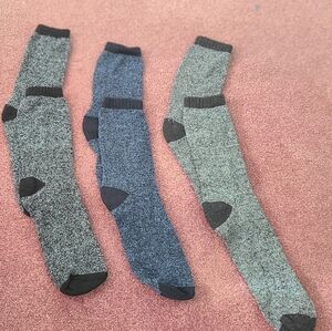 9 crew style winter socks  fits  shoe size 9-11